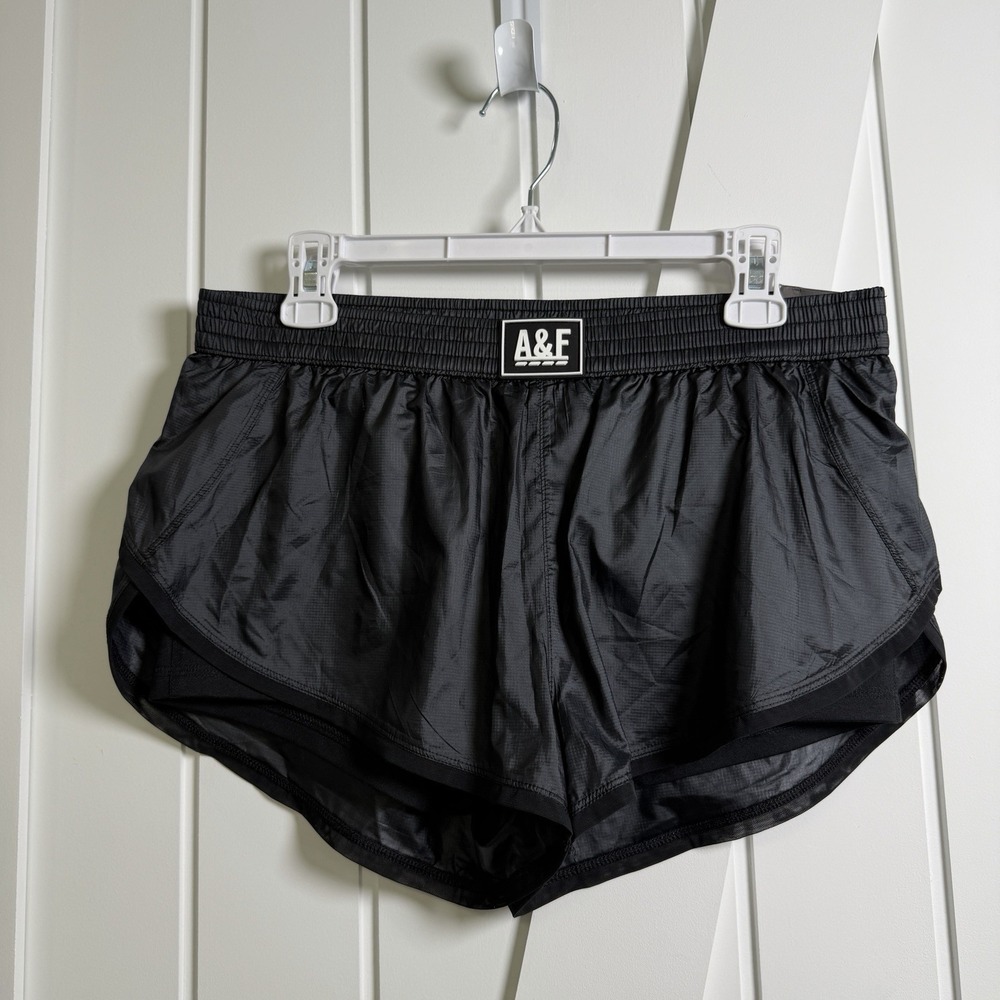 Abercrombie & Fitch athletic running shorts Black Size Medium NWT Activewear New